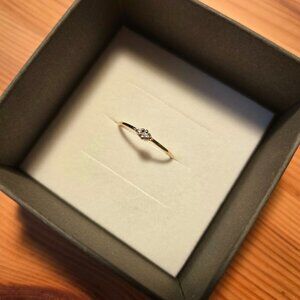 Double Diamond Toi et Moi Dainty Ring